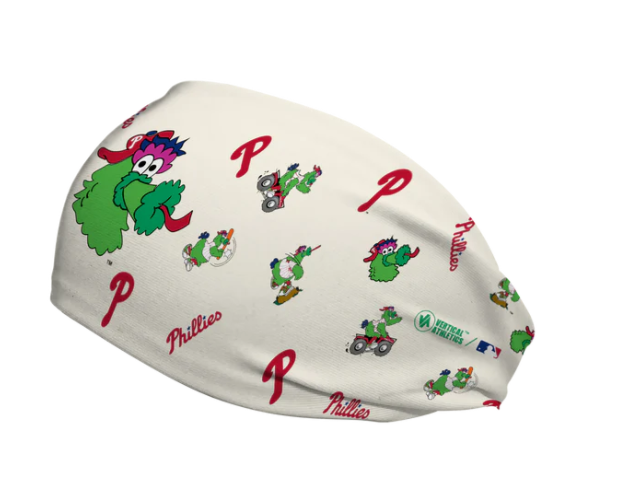 Phillies Cooling Headband - Mascot Scatter White
