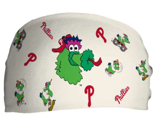 Phillies Cooling Headband - Mascot Scatter White
