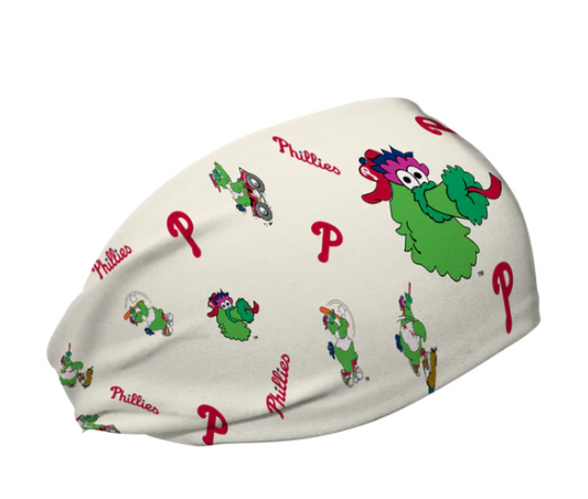 Phillies Cooling Headband - Mascot Scatter White