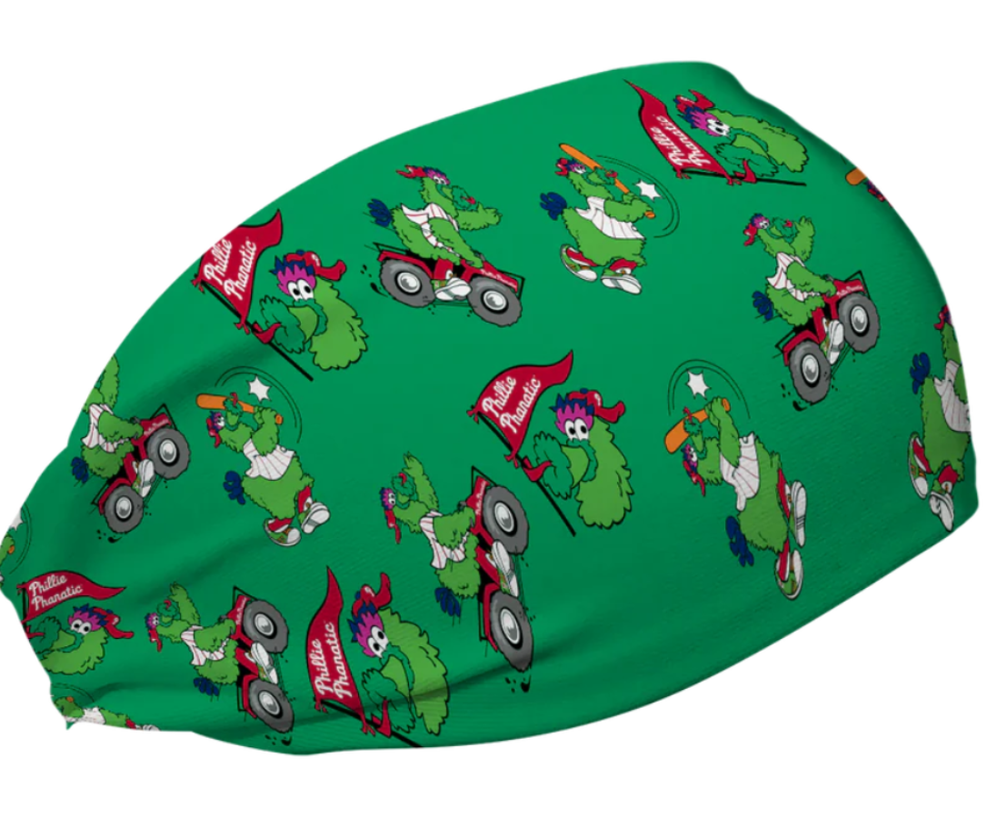 Phillies Cooling Headband - Mascot Scatter Green