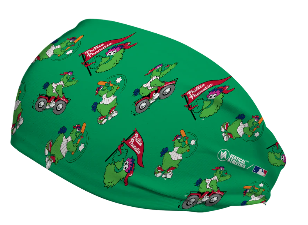 Phillies Cooling Headband - Mascot Scatter Green