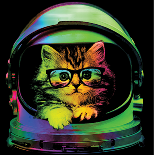 Tee - Brainy Space Kitten