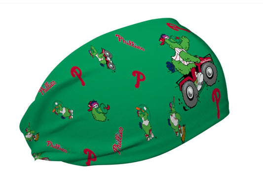Phillies Cooling Headband - Mascot Scatter Green