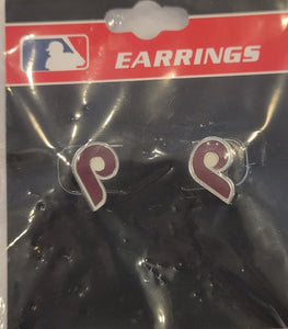 Phillies Retro P Post Earrings