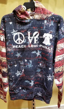 Load image into Gallery viewer, Peace Love Philly - Patriotic Pullover Hoodie