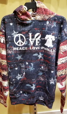 Peace Love Philly - Patriotic Pullover Hoodie