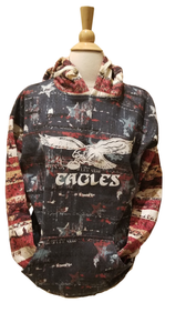 Vintage Eagle Patriotic Pullover Hoodie