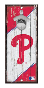 Phillies Bottle Opener Wood Sign