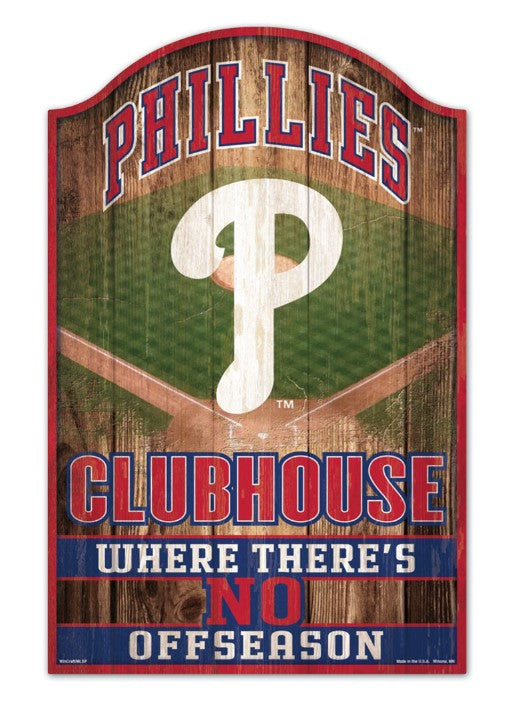 Phillies Fan Cave Wood Sign