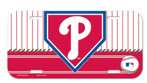 Phillies Homeplate Plastic License Tag