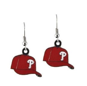 Phillies J Hook Hat Earrings