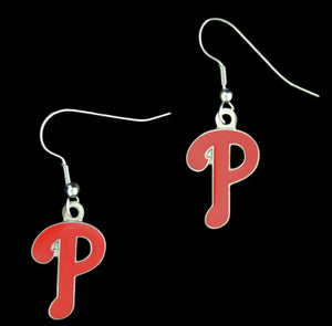 Phillies "P" Logo Earrings
