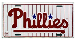 Phillies Name Striped Metal License Tag