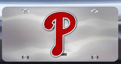 Phillies P Mirrored Die Cast License Plate