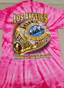 Los Angeles Ring Season - Pink Tie Dye Tee